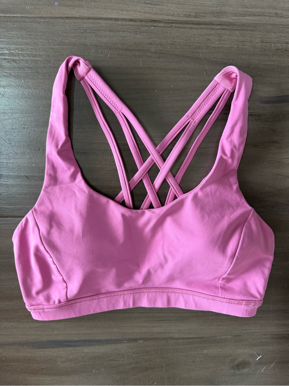 Lululemon Energy Bra Bubblegum Pink Women’s 4 Criss Cross Straps